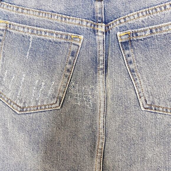 Free People we the free distressed denim mini skirt size 25 - Picture 6 of 9